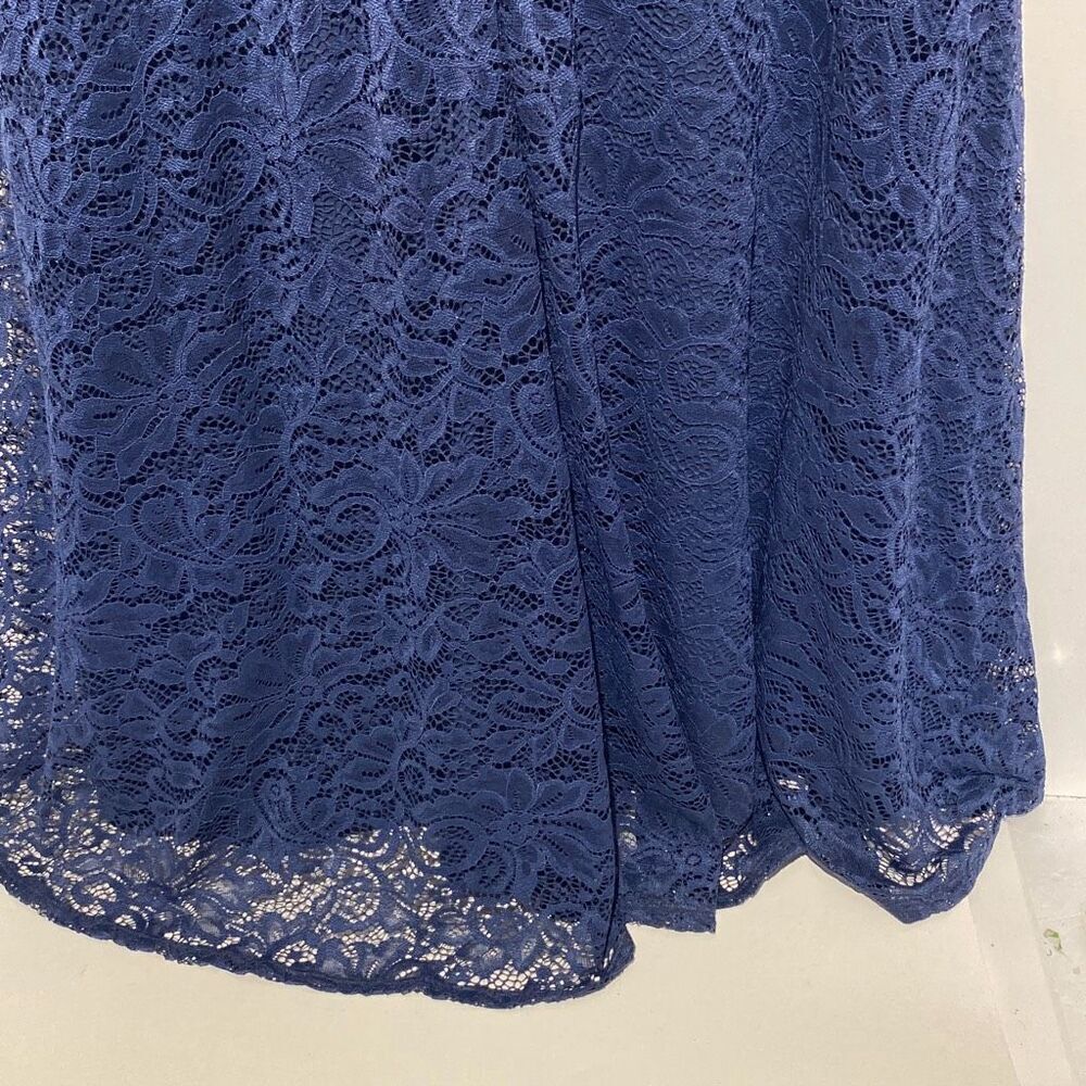Torrid Women's Navy Floral Lace V-Neck Short Sleeve Fit & Flare Dress Size 24 - Picture 8 of 10